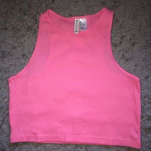 Divided Tops - H&M Hot Pink Crop Top Tank Top Divided Tops - H&M Hot Pink Crop Top Tank Top